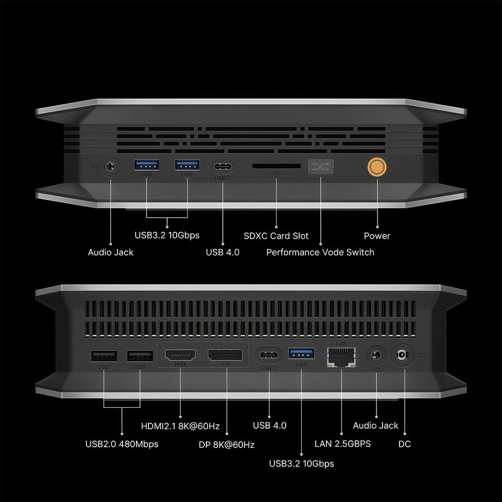 Syvidea S1 Base ports view